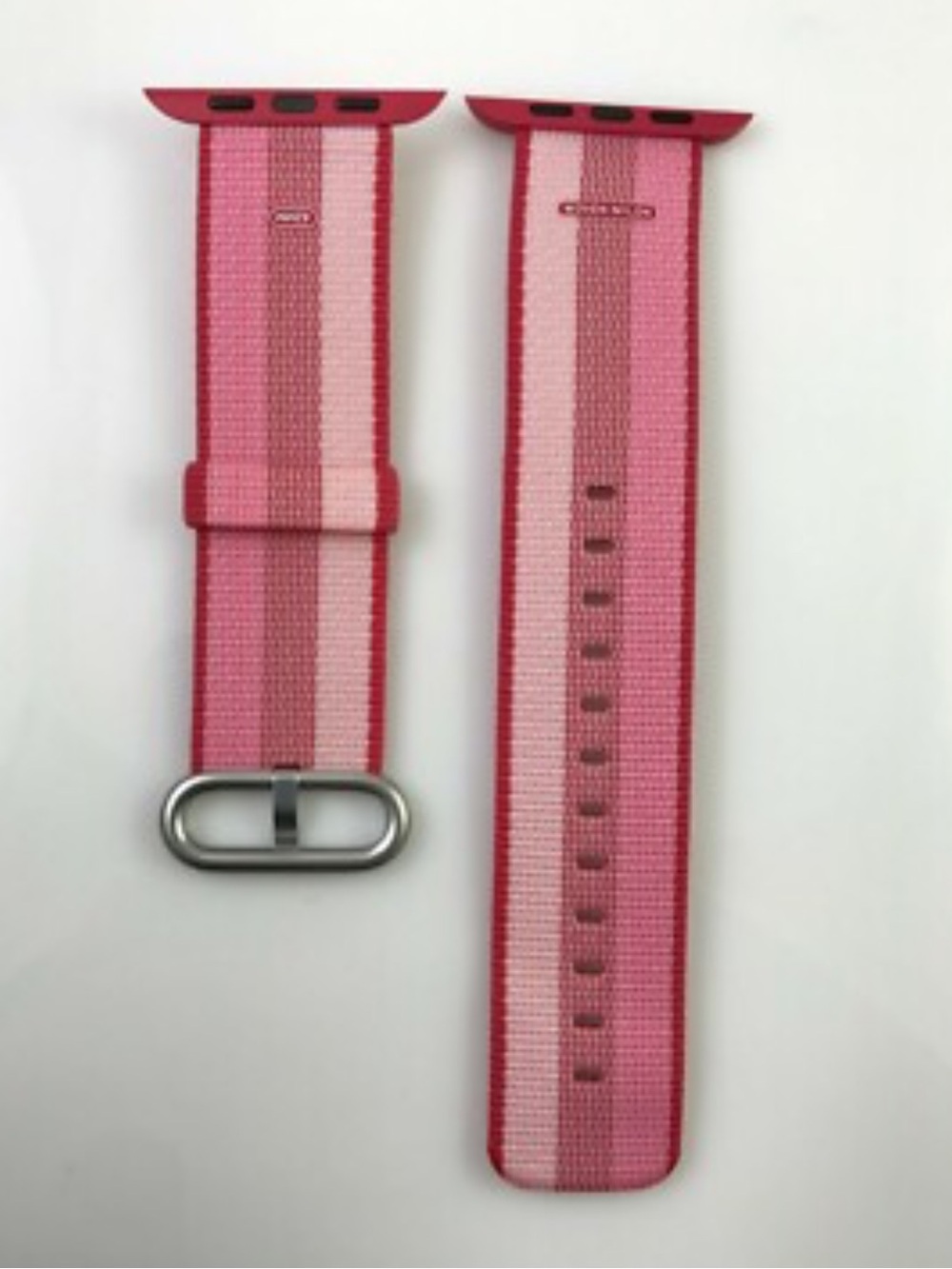 New Apple Pink Stripe Nylon Watch Band for Smartwatches
